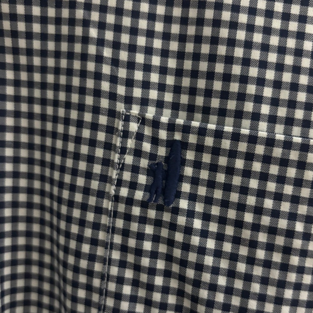 Johnnie-O Prep-formance Bamboo Stretch Gingham Button Down Shirt Men's XXL Navy - Picture 13 of 13